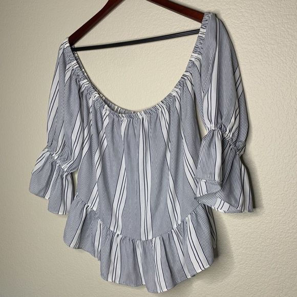 Misa Los Ángeles Brigit Off-the-shoulder Striped Top Size XS - Picture 3 of 12